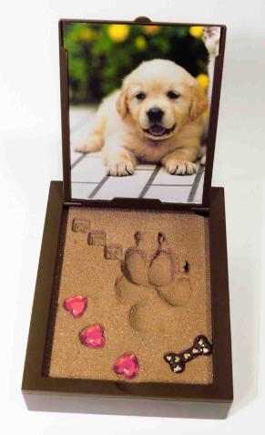 Pet pawprint foam mold box